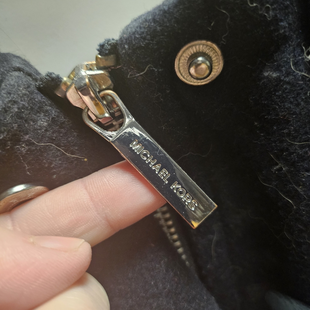 Michael Kors Dark Blue Toggle Trench Coat - Picture 4 of 8